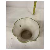 Hand-Painted Portuguese Floral Vase with Handles