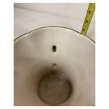 Hand-Painted Portuguese Floral Vase with Handles