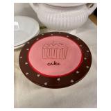 Assorted Ceramic Dinnerware Set with Tureen and Cake Plate