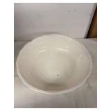 Antique White Porcelain Pitcher and Wash Bowl Set