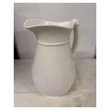 Antique White Porcelain Pitcher and Wash Bowl Set