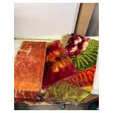Set of 3 Tie-Dye Silk Scarves and Tapestries with Vibrant Colors
