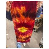 Set of 3 Tie-Dye Silk Scarves and Tapestries with Vibrant Colors