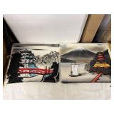 Vintage Japanese Silk Paintings Landscape Scenes