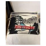 Vintage Japanese Silk Paintings Landscape Scenes