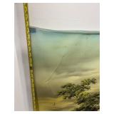 Large Japanese Scroll Painting of Mt. Fuji with Autumn Foliage