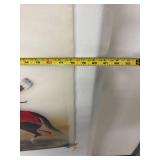 Vintage Asian Hand-Painted Silk Scroll with Horseman Design