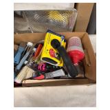 Large Box of Mixed Household Tools and Supplies