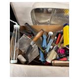 Large Box of Mixed Household Tools and Supplies