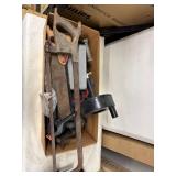 Collection of Vintage Hand Tools Including Saws and Clamps