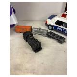 Set of Toy Vehicles and Modern Art Lamp Shade