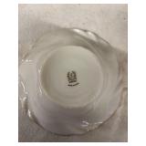 Collection of Vintage Mugs, Glass Bowl, and Porcelain Dish