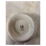 Collection of Vintage Mugs, Glass Bowl, and Porcelain Dish