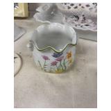 Assorted Ceramic Serving Pieces and Monogram Glass Plates