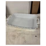 Assorted Ceramic Serving Pieces and Monogram Glass Plates