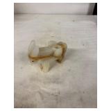 Collection of Artistic Decor Pieces Including Crystal Dolphin and Green Bulldog