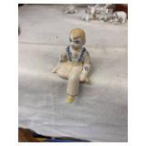 Collection of 7 Porcelain Figurines Including Angel, Musician and Animals