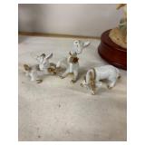 Collection of 7 Porcelain Figurines Including Angel, Musician and Animals