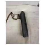 Antique Brass and Iron Wall Clock Movement with Chain and Weight