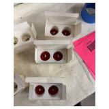 Collection of 12 Red and White Candle Lightbulbs in Boxes