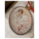 Mixed Collectible Set: Princess Diana Plate, Floral Plates, Egg Plate, and More