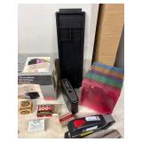 Office Supplies and Accessories Collection Including Electric Sharpener and Cleaning Cards