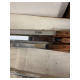 Set of 3 Stainless Steel Grilling Utensils with Corn and Fish Baskets