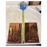 Set of 2 El-Shami Copper Engravings - Public Foutain of Bedawieh & Principal Mosque at Boulak