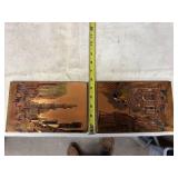 Set of 2 El-Shami Copper Engravings - Public Foutain of Bedawieh & Principal Mosque at Boulak
