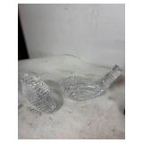 Collection of Vintage Porcelain Tiles, Glass Bottles, and Clocks