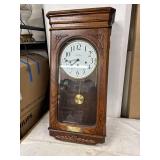 Antique Seth Thomas Wall Clock with Brass Pendulum