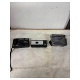 Lot of 3 Vintage Film and Digital Cameras: Vivitar, Pocket Instamatic, JVC