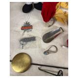 Vintage Miscellaneous Collection with Tobacco Tins, Keychains & Bobbleheads