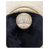 Vintage Hanson Mechanical Bathroom Scale with Black Fur Cover