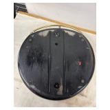 Vintage Hanson Mechanical Bathroom Scale with Black Fur Cover