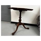 Antique Mahogany Clawfoot Side Table
