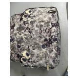 Set of 2 Floral Outdoor Cushions with Purple and Gray Design