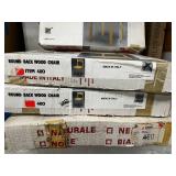 Set of 4 Modern Italian Style Round Back Wood Chairs - New in Box