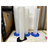 Set of 6 Large Nalgene Graduated Cylinders with Octagonal Base