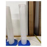 Set of 6 Large Nalgene Graduated Cylinders with Octagonal Base