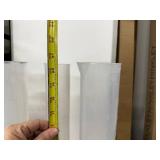 Set of 6 Large Nalgene Graduated Cylinders with Octagonal Base