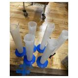 Set of 6 Large Nalgene Graduated Cylinders with Octagonal Base