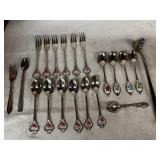 Collection of 18 Stainless Steel and Enamel Flatware from Japan