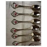 Collection of 18 Stainless Steel and Enamel Flatware from Japan