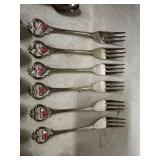 Collection of 18 Stainless Steel and Enamel Flatware from Japan