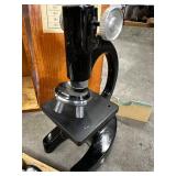 Vintage Student Microscope Set with Wooden Case