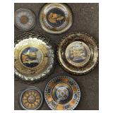 Set of 6 Egyptian Decorative Wall Plates with Intricate Design