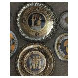 Set of 6 Egyptian Decorative Wall Plates with Intricate Design