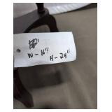 Dark Wood Round Side Table