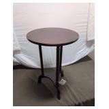 Dark Wood Round Side Table